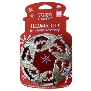 Yankee Candle Illuma-Lid Candle Topper Jar Accessory Angel Christmas Holiday NEW